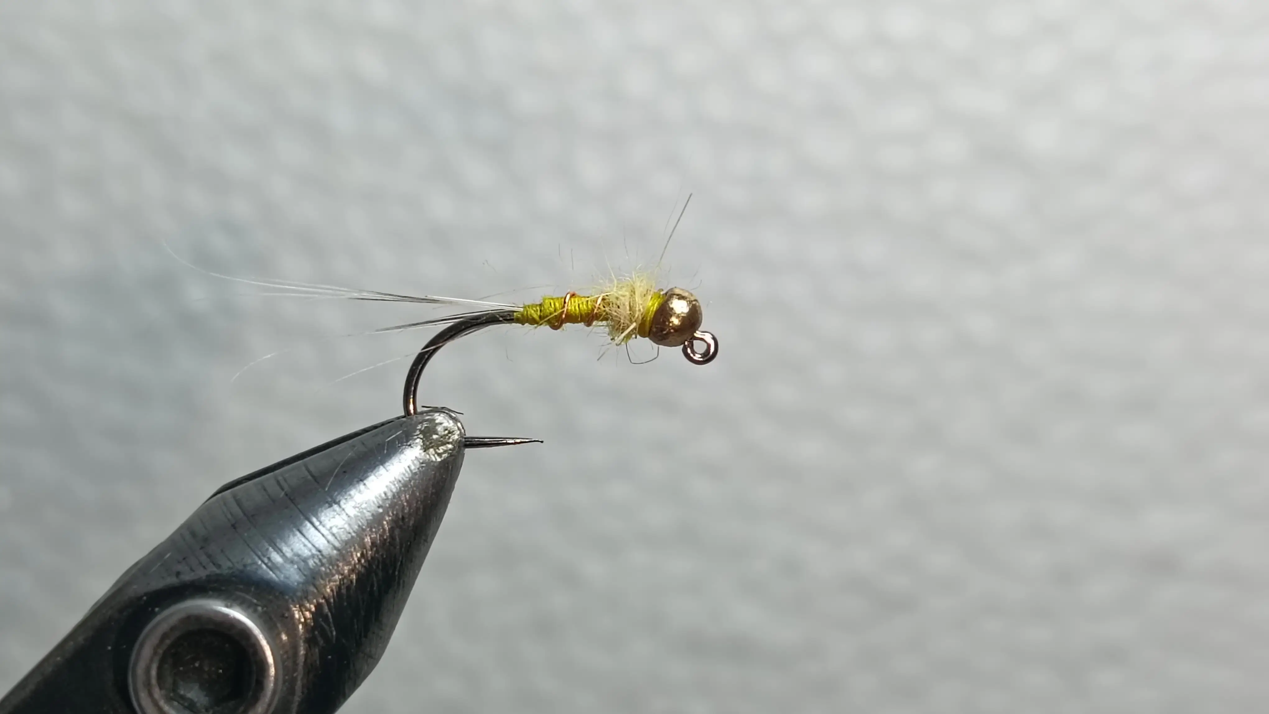 Tungsten bead selection for nymphs